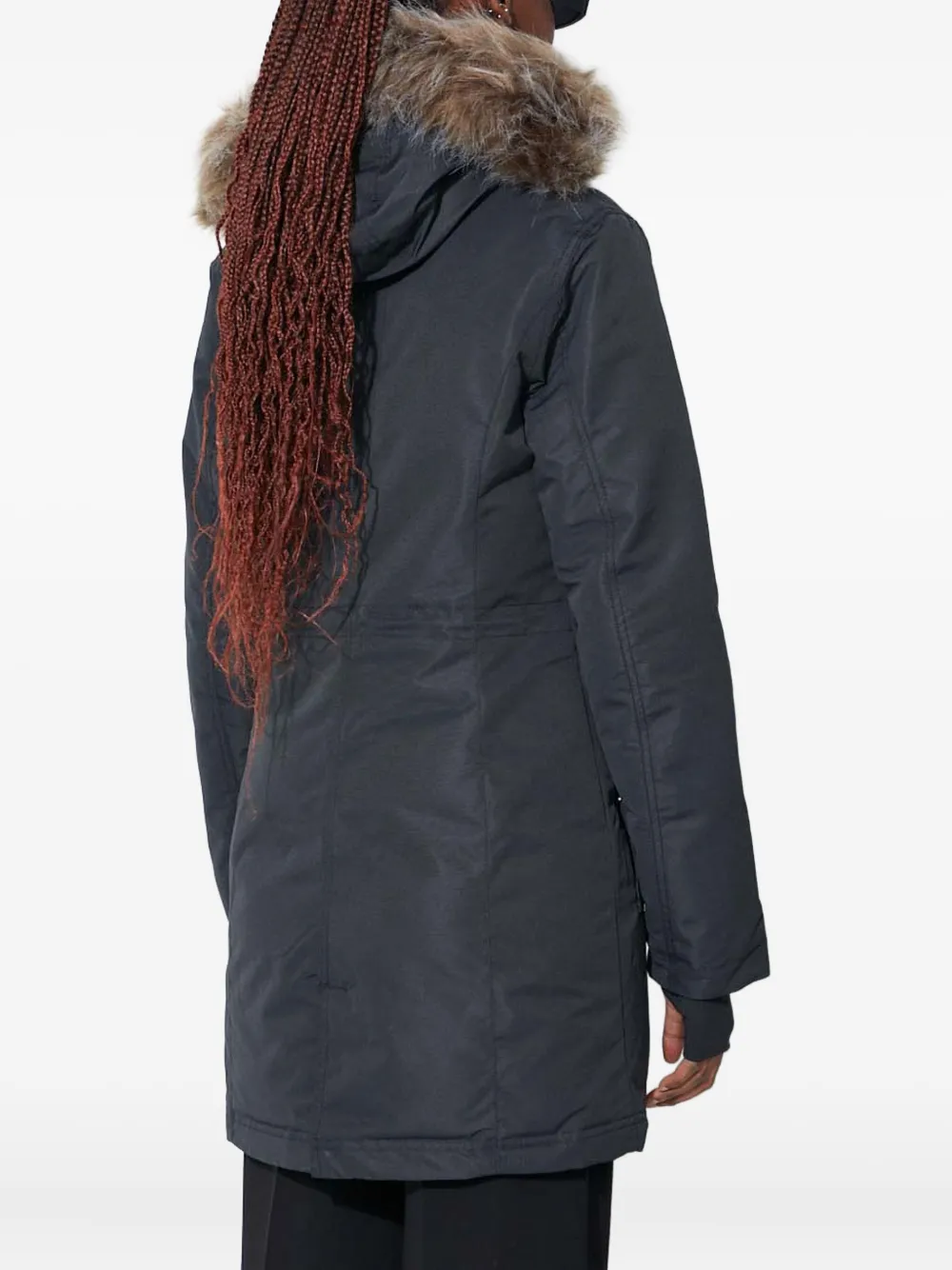 Columbia faux-fur hooded parka Zwart