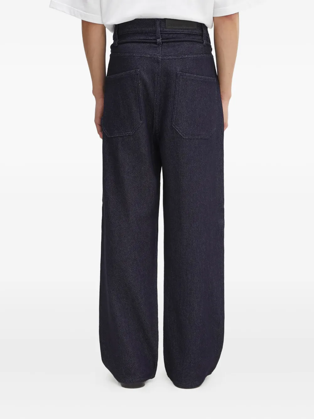 DARKPARK Jeans verfraaid met parels en trekkoord Blauw