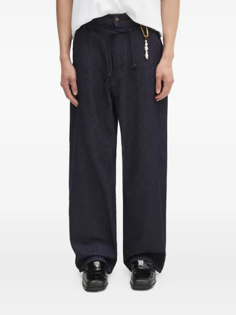 DARKPARK drawstring pearl-embellished jeans