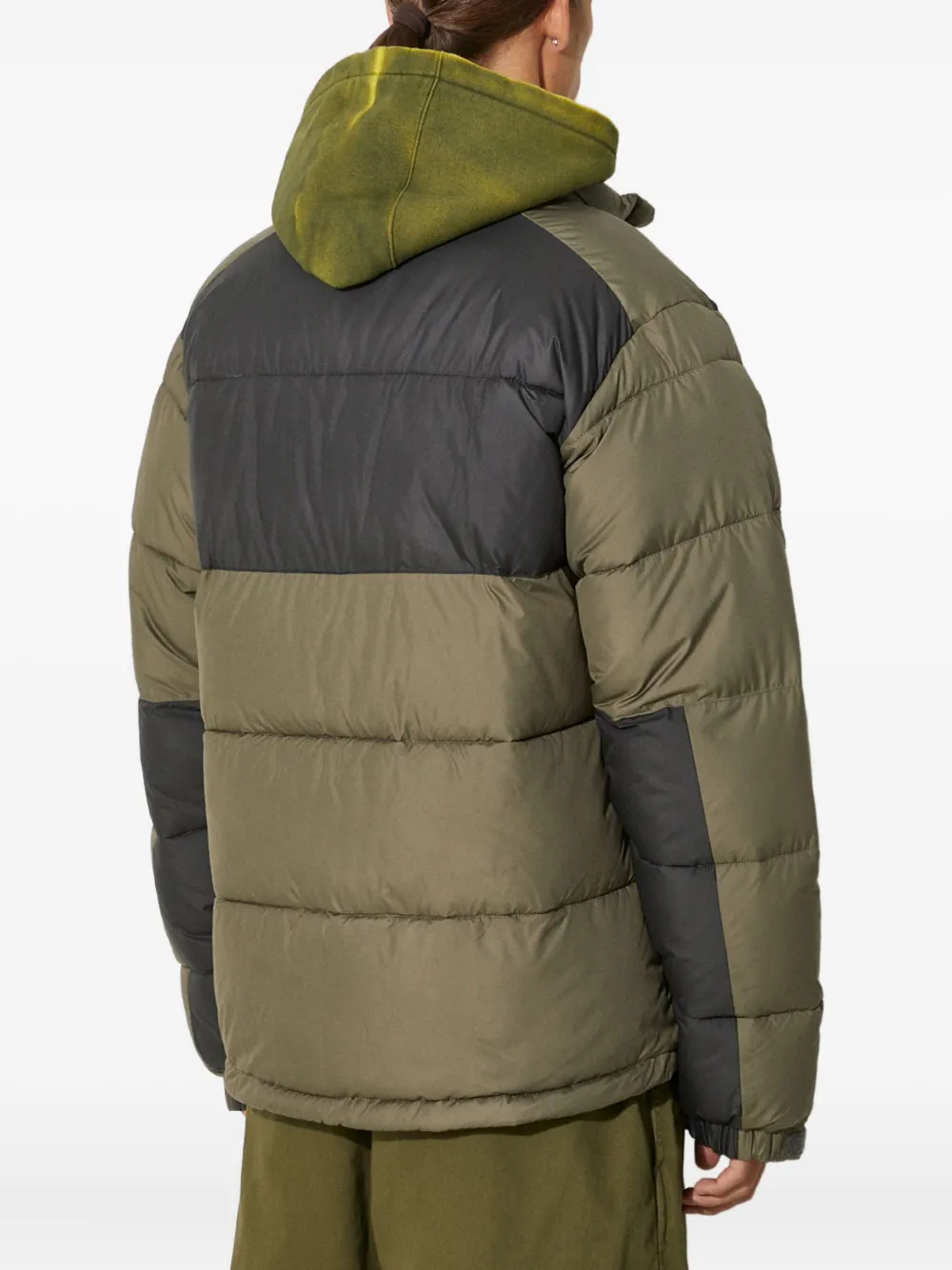 Columbia Gewatteerd jack met colourblocking Groen