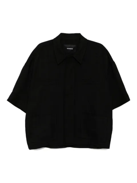 SONGZIO cocoon web collar half shirt
