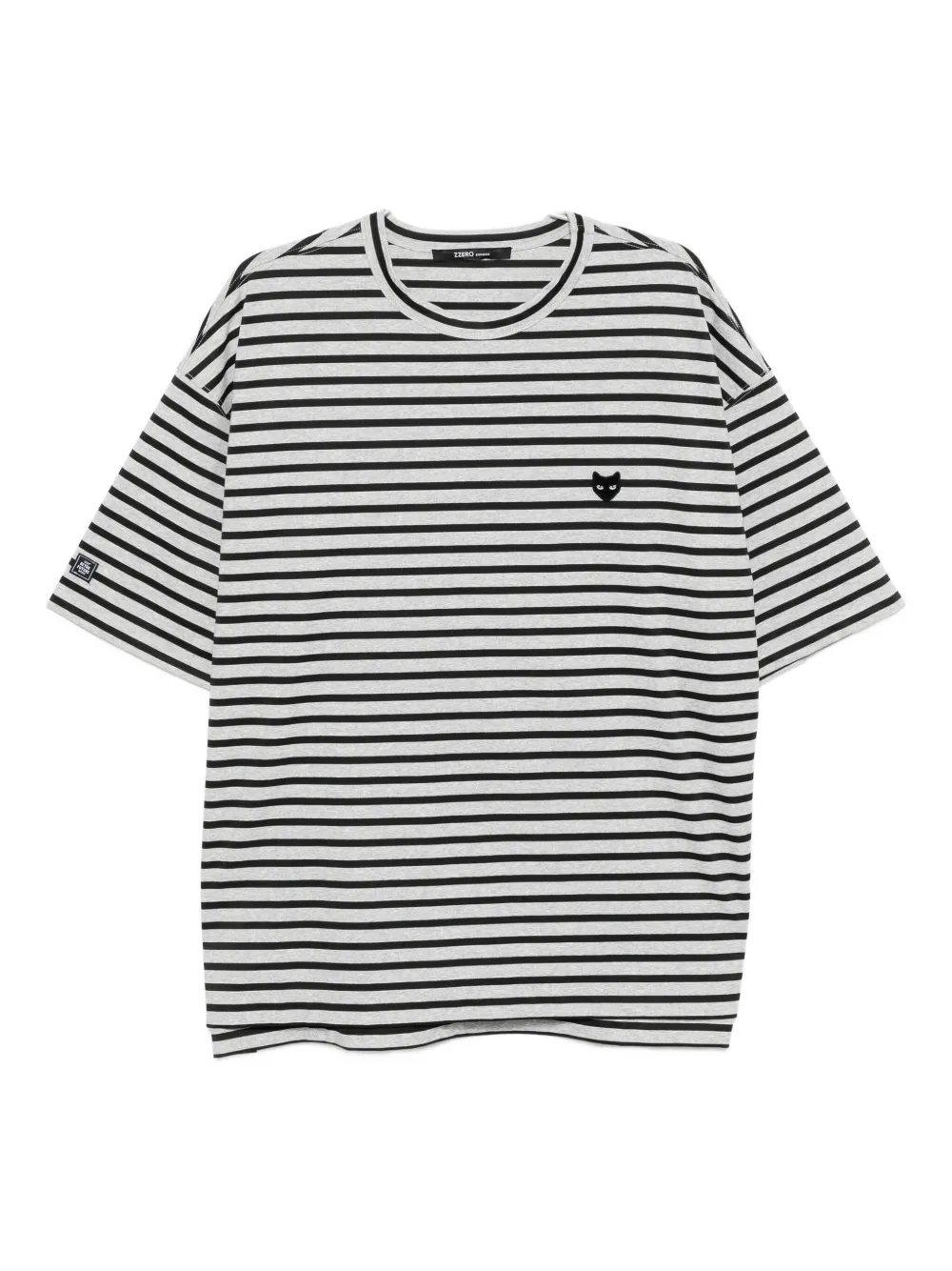 SONGZIO Panther Curve T-shirt met uitgesneden details Zwart