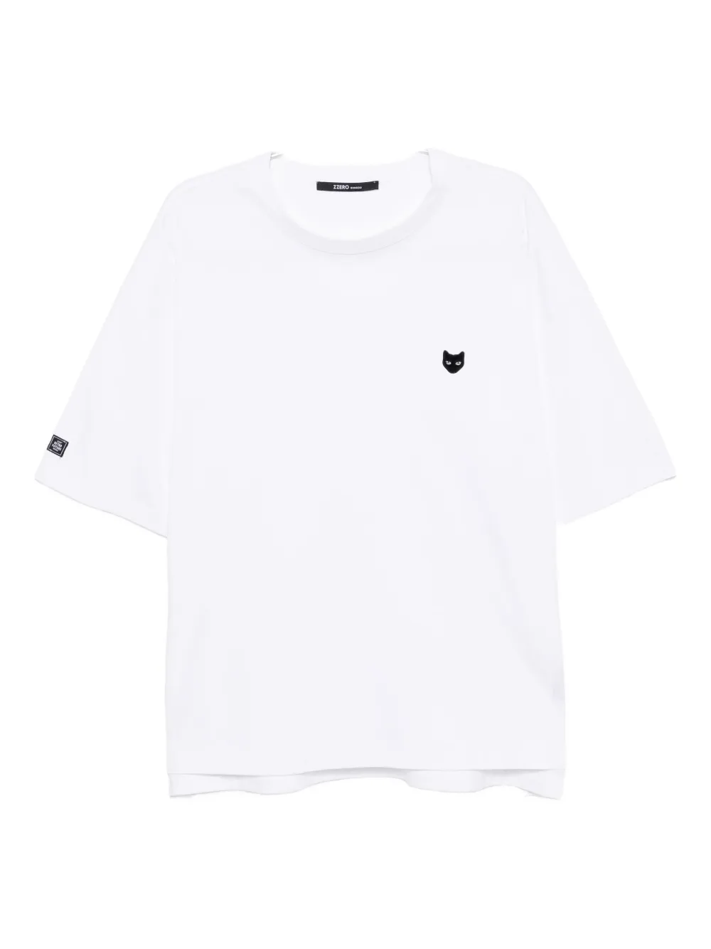 SONGZIO Panther Curve T-shirt met uitgesneden details Wit