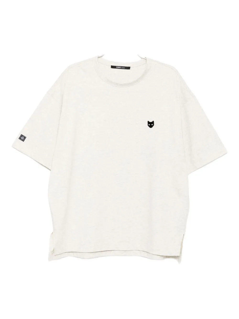 SONGZIO Panther Curve T-shirt met uitgesneden details Grijs