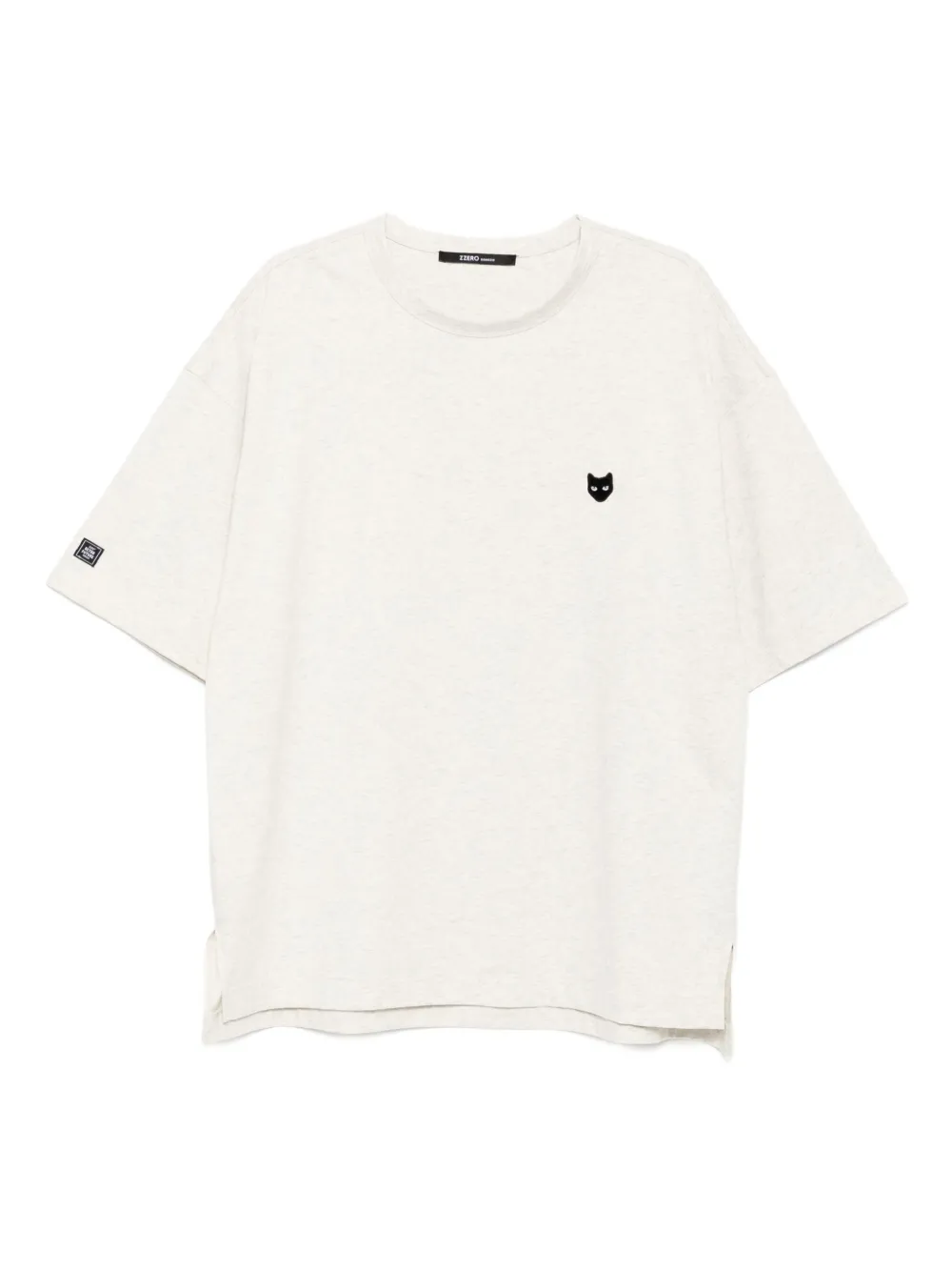 SONGZIO Panther Curve T-shirt met uitgesneden details Grijs