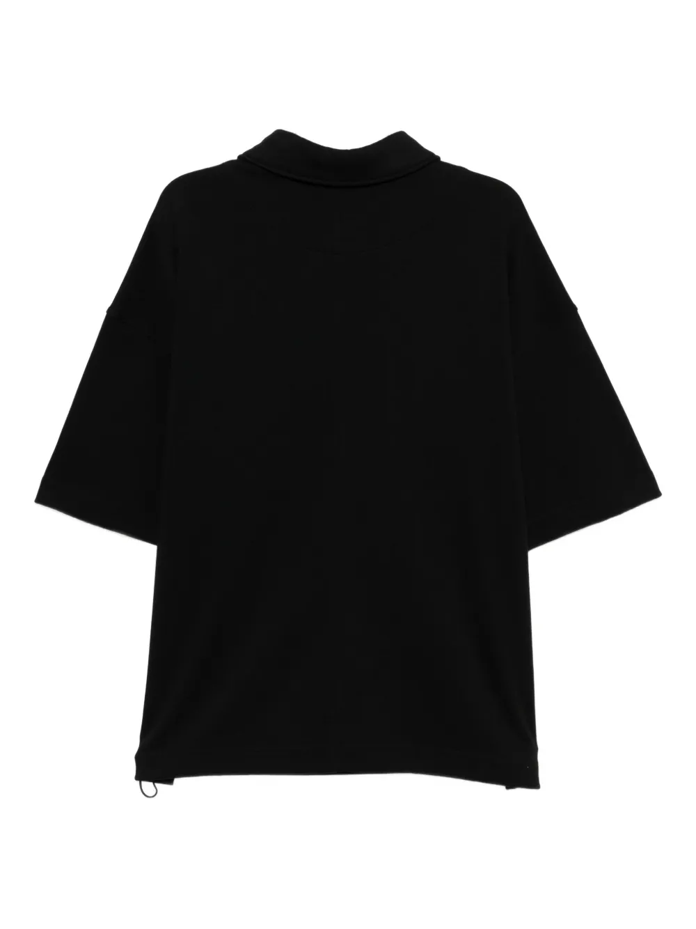 SONGZIO Poloshirt met wafel pique kraag Zwart