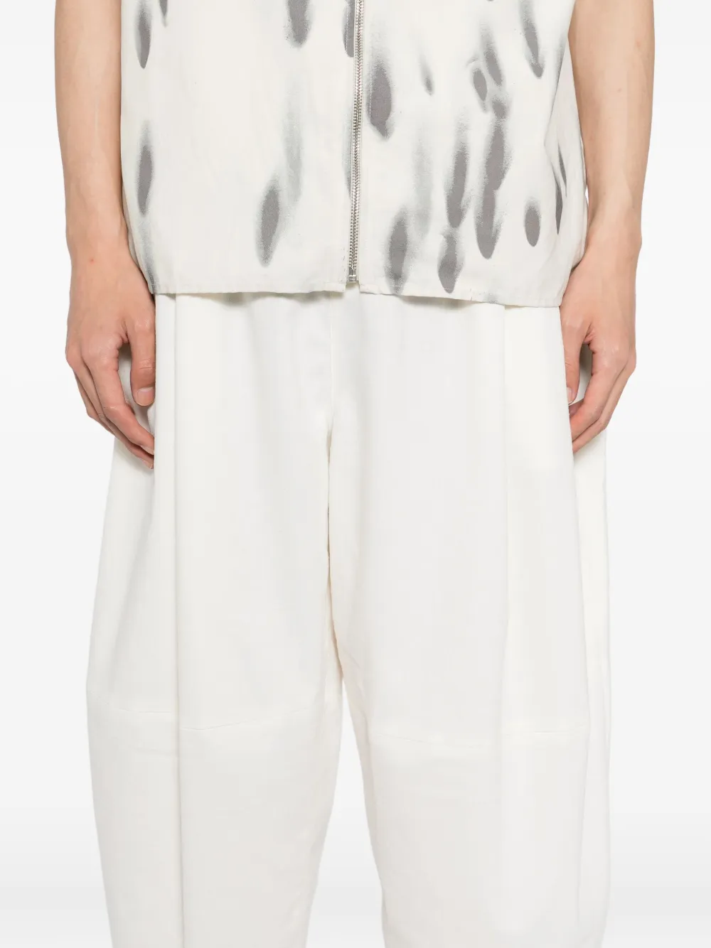 SONGZIO Homme broek met ballonpijpen Wit