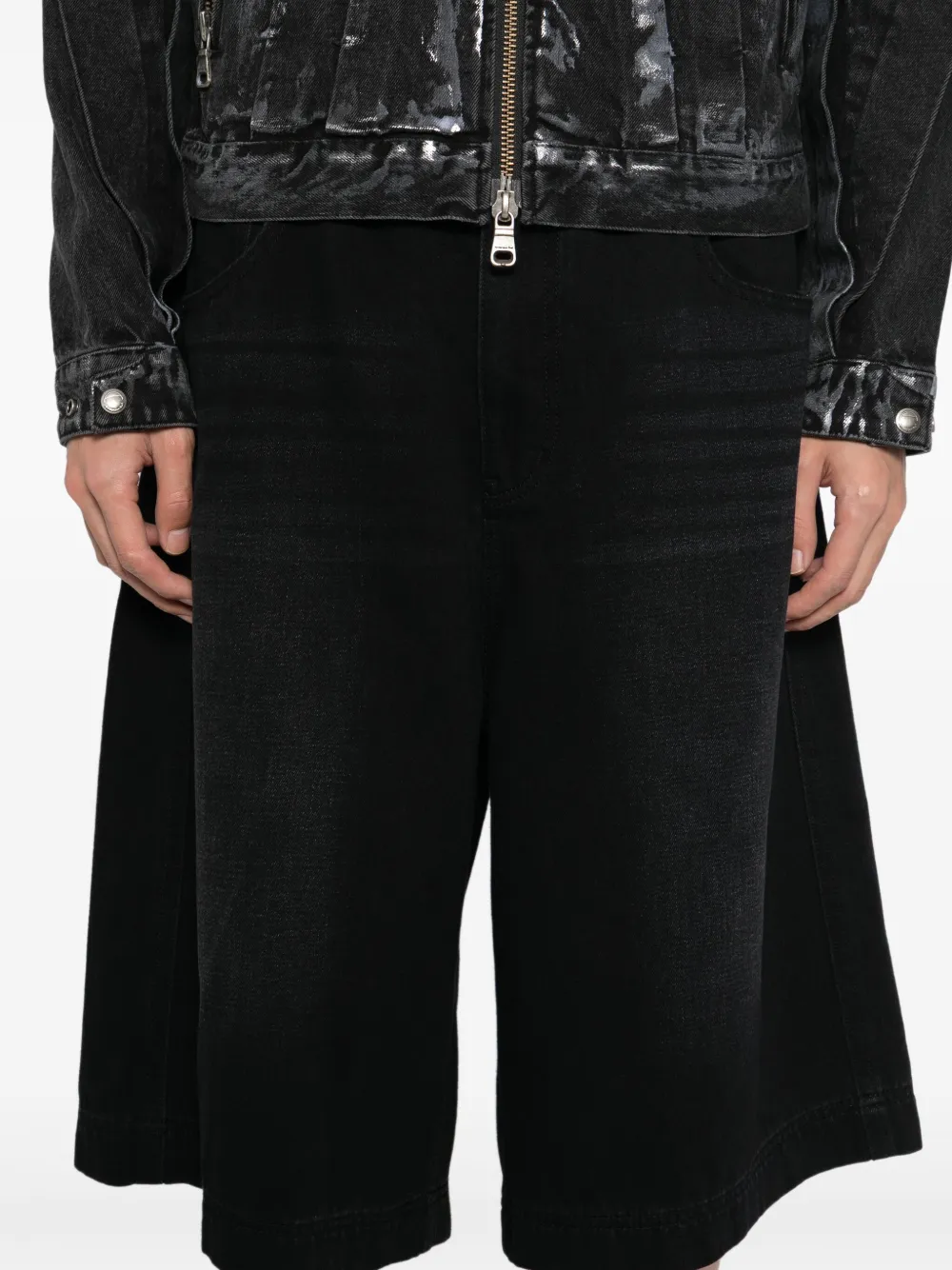 SONGZIO Zzero denim shorts Zwart