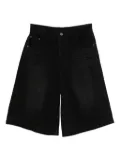 SONGZIO brushed denim shorts - Black