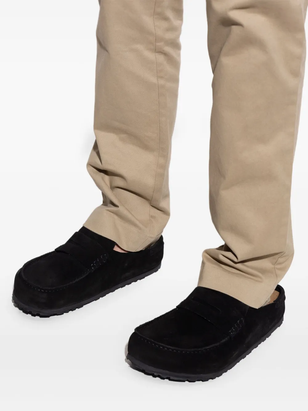 Birkenstock Naples suede loafer-style mules Black