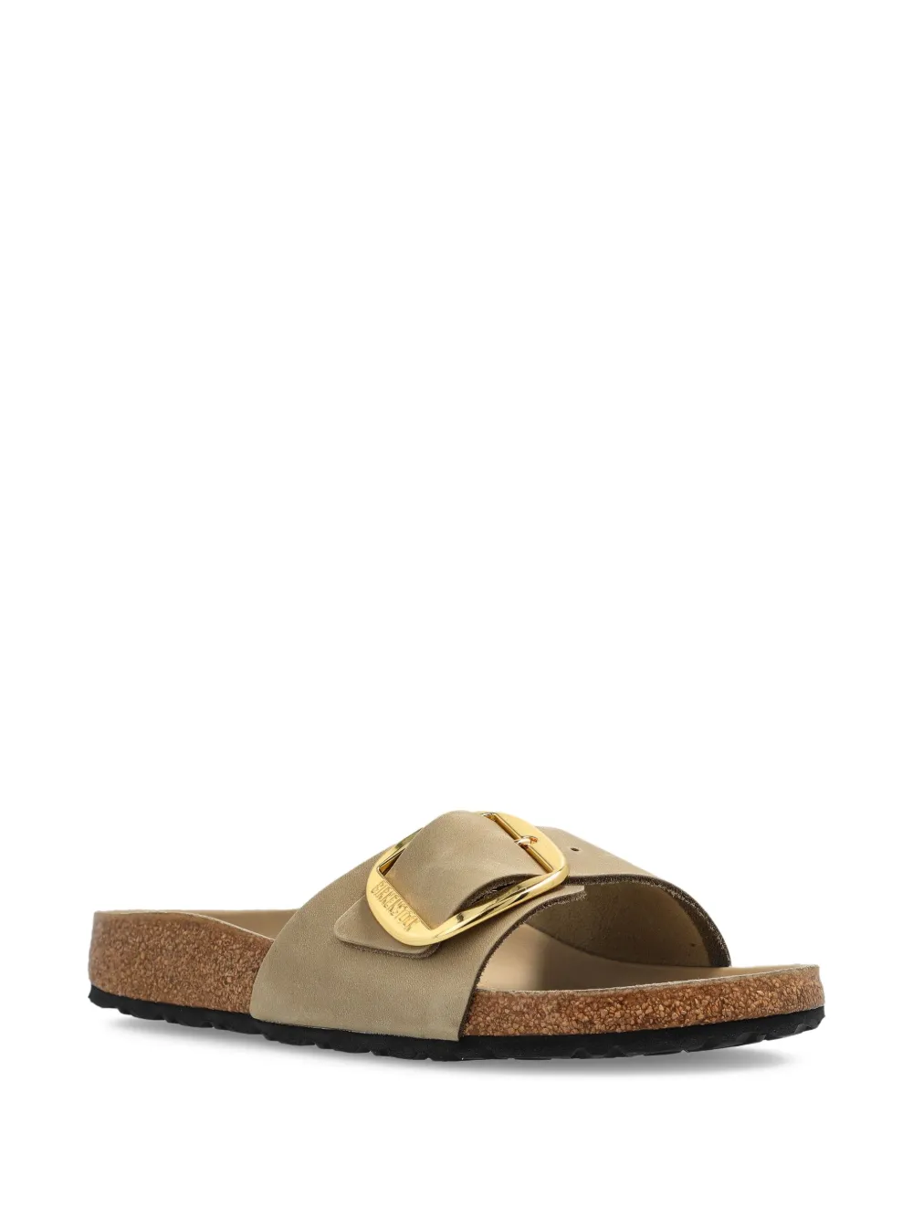 Birkenstock buckle-detail suede sandals Brown