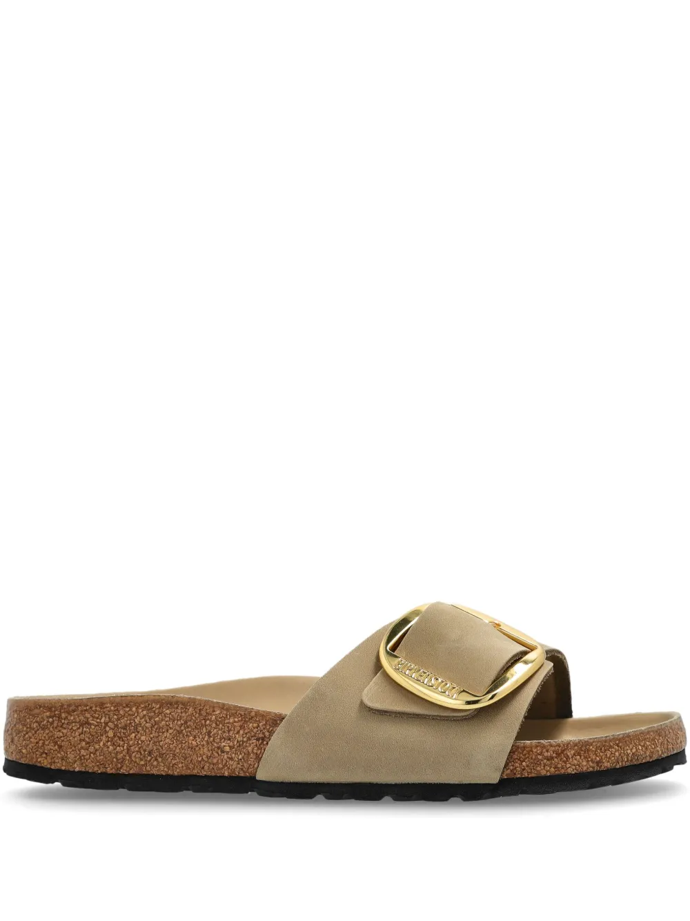 Birkenstock buckle-detail suede sandals Brown