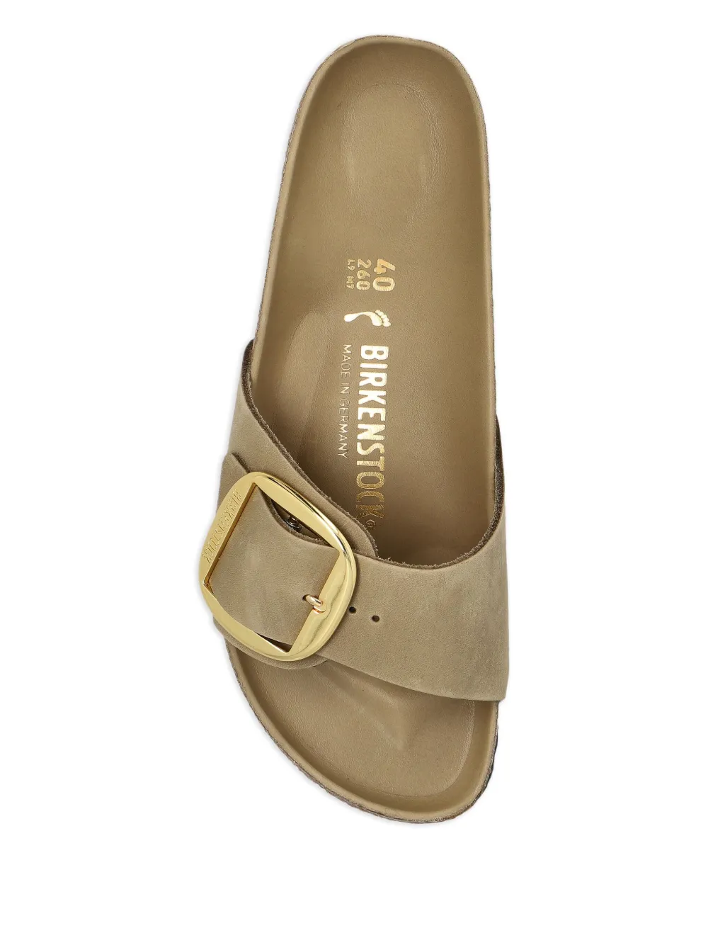 Birkenstock buckle-detail suede sandals Brown