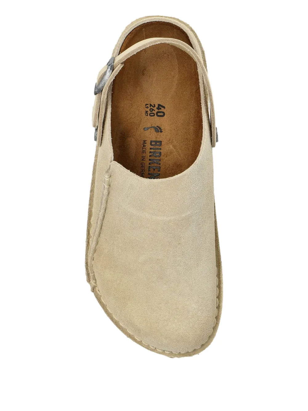 Birkenstock Lutry buckle-detail suede mules Neutrals