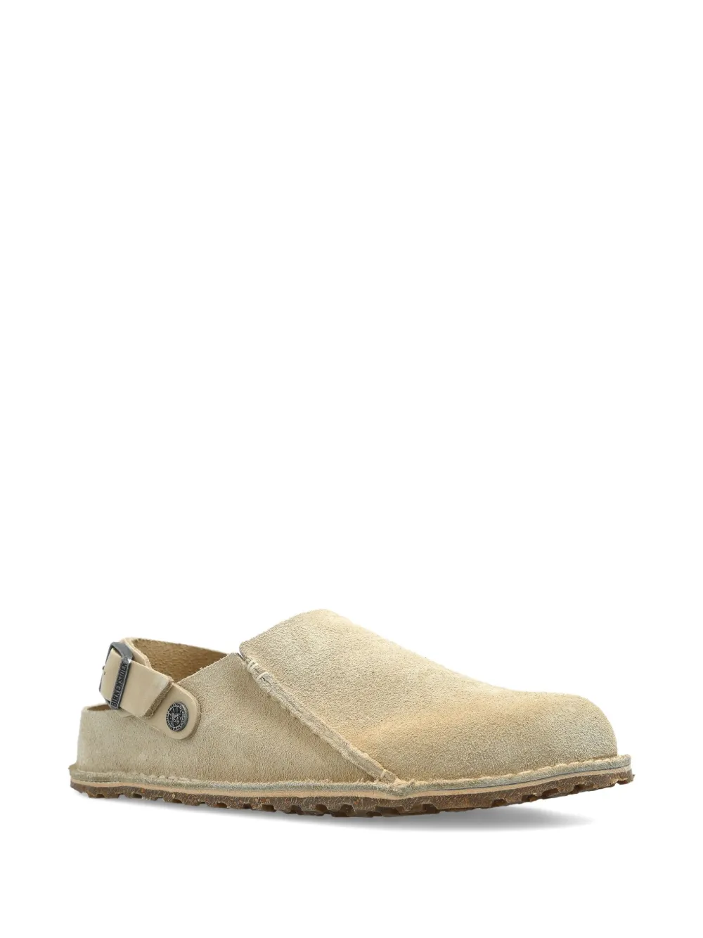 Birkenstock Lutry buckle-detail suede mules Neutrals