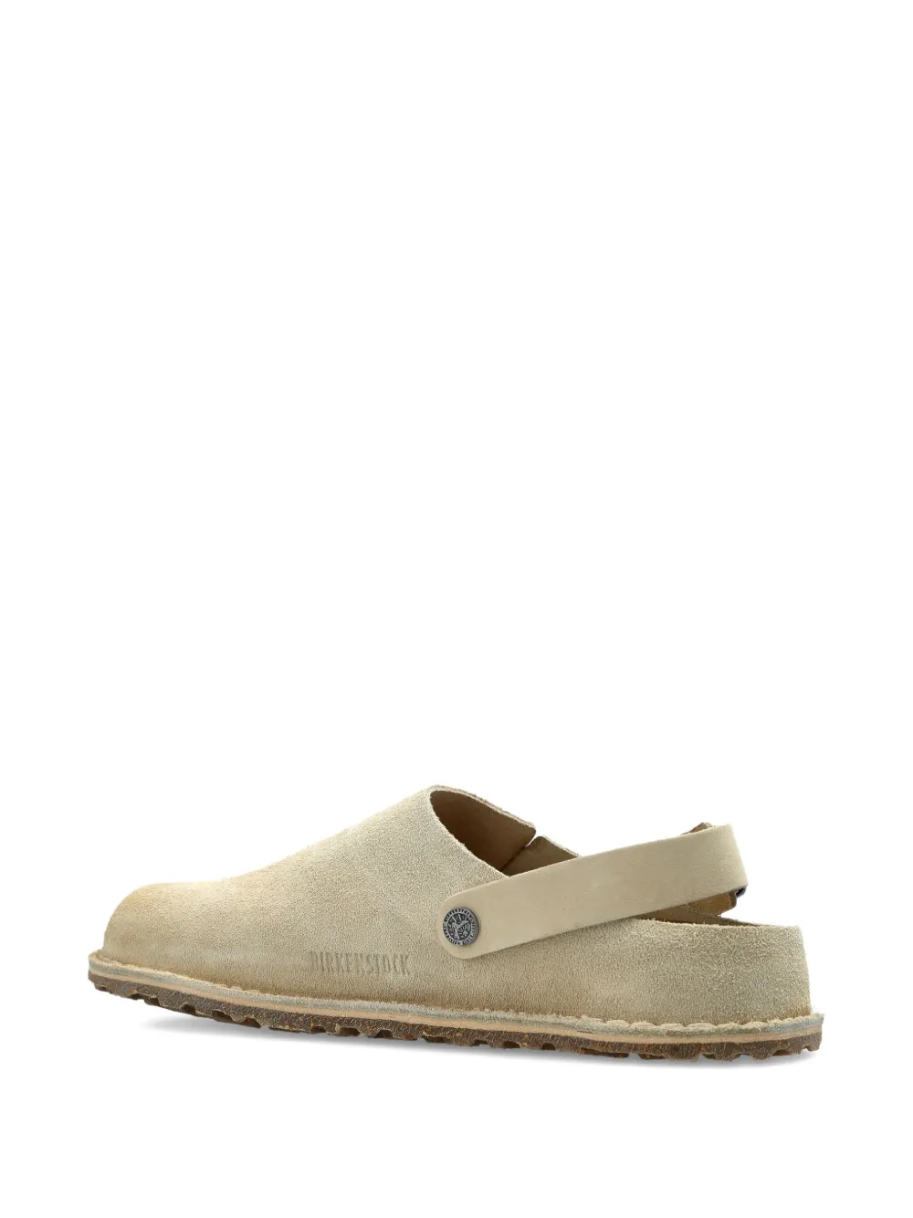 Birkenstock Lutry buckle-detail suede mules Neutrals