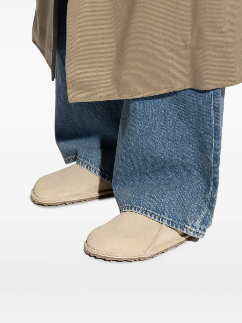 Birkenstock Lutry buckle-detail suede mules Neutrals