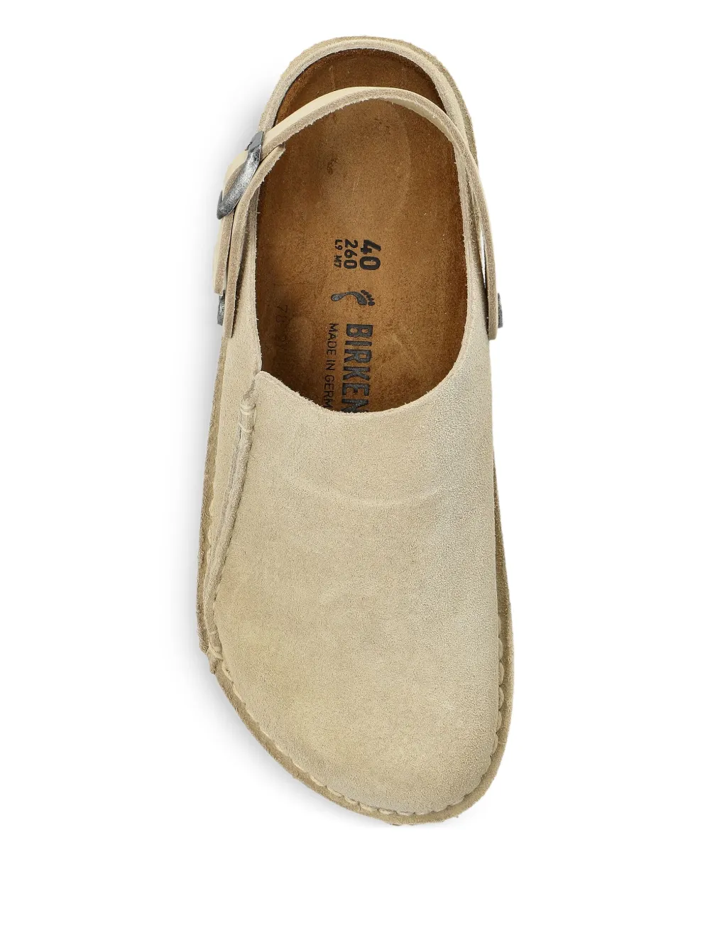 Birkenstock Lutry buckle-detail suede mules Neutrals