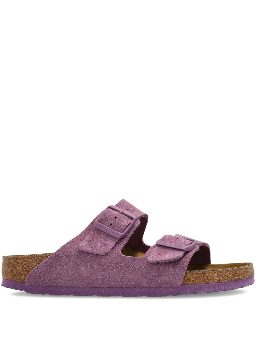 Birkenstock Suede Double-buckle Flat Sandals In Pink