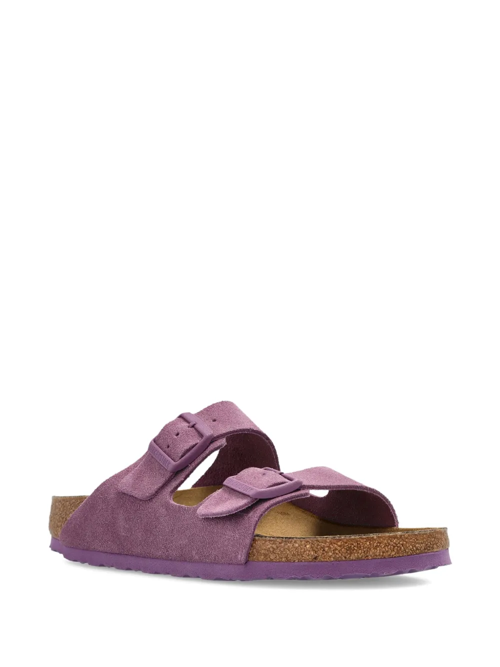 Birkenstock suede double-buckle flat sandals Pink