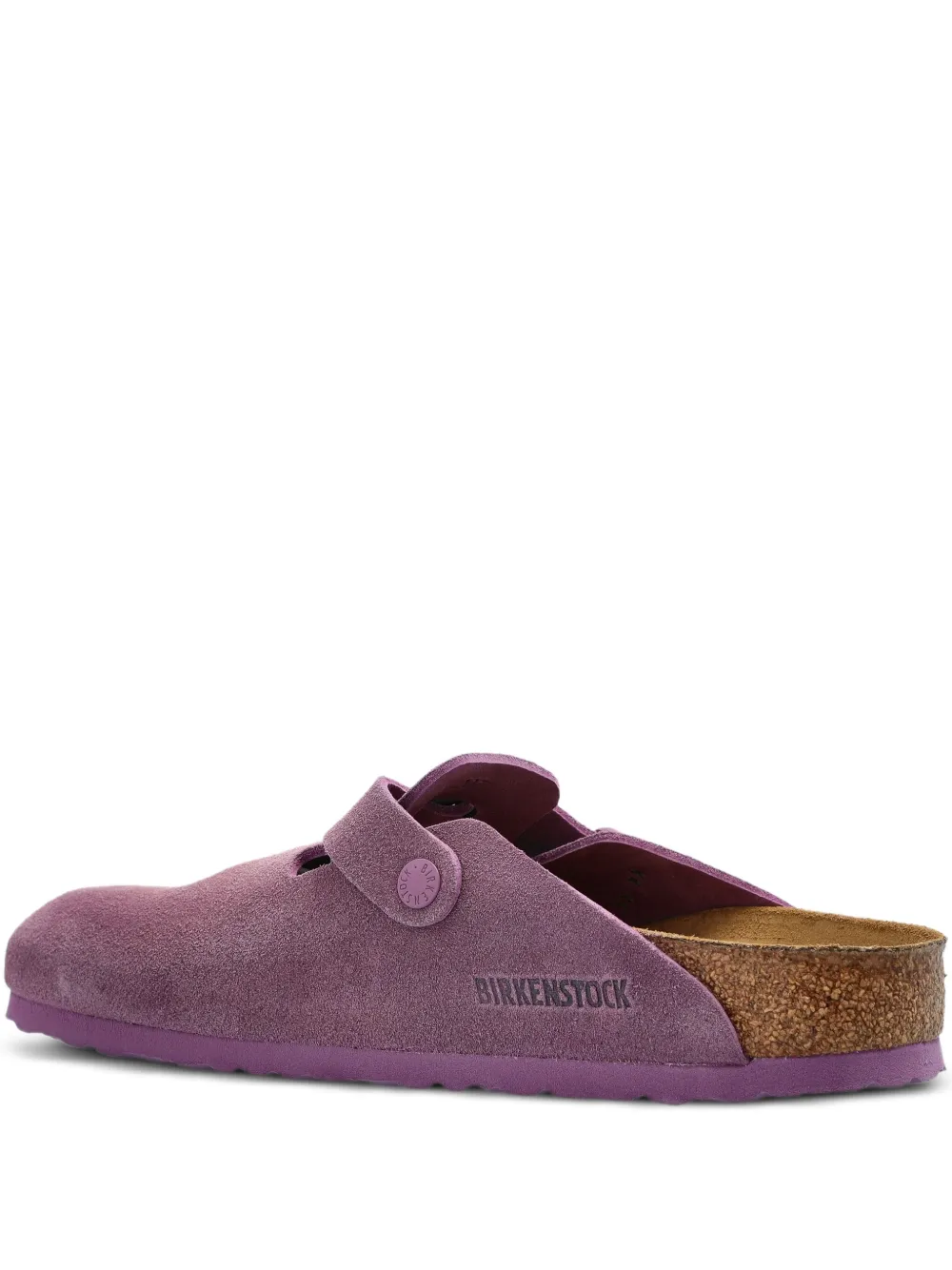 Birkenstock Boston suede buckle mules Purple