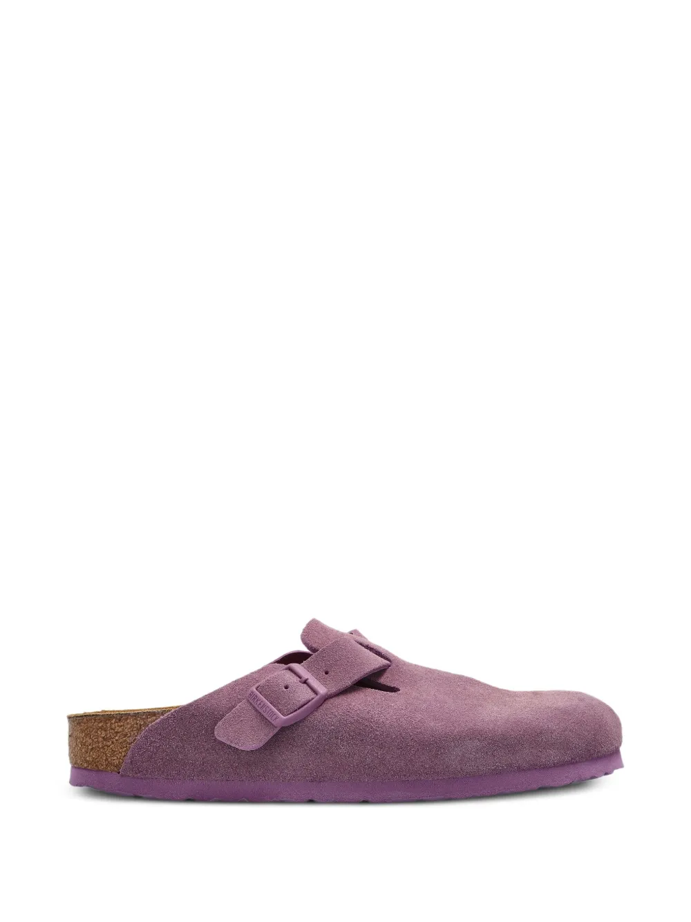 Birkenstock Boston suede buckle mules Purple