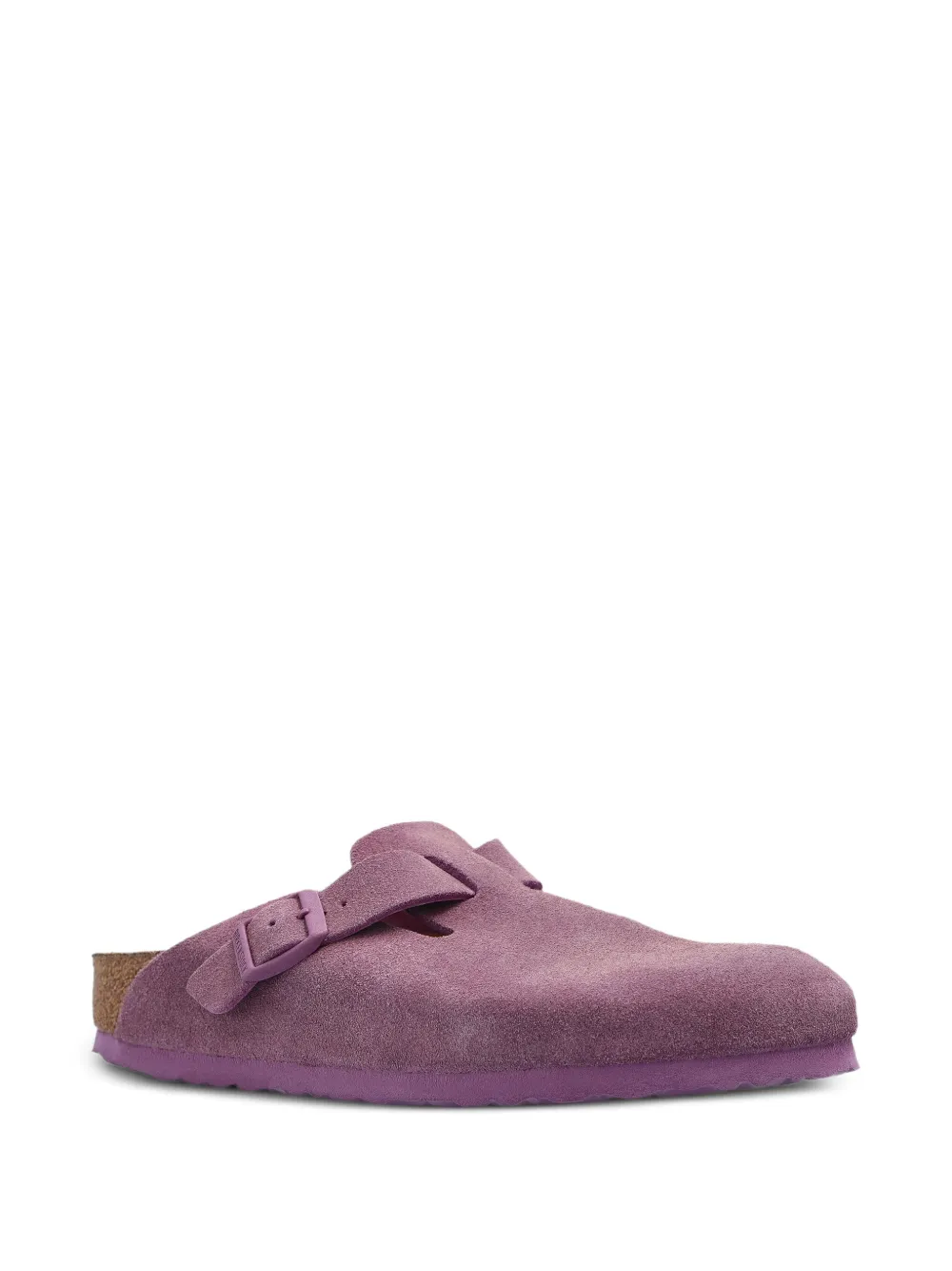 Birkenstock Boston suede buckle mules Purple