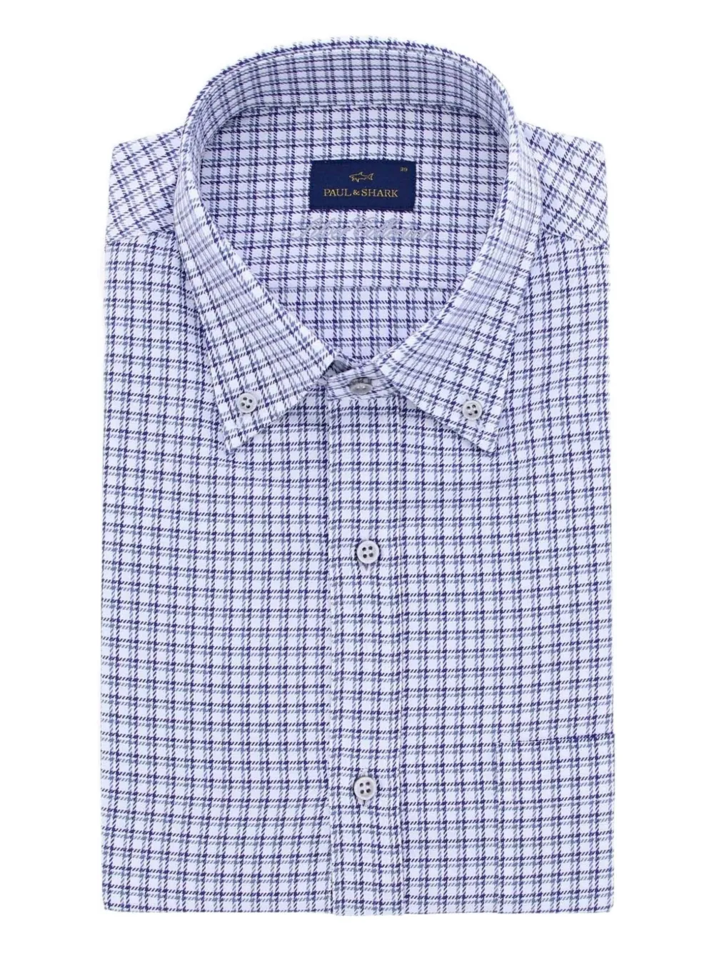 Paul & Shark Gingham Check-pattern Shirt In Blue