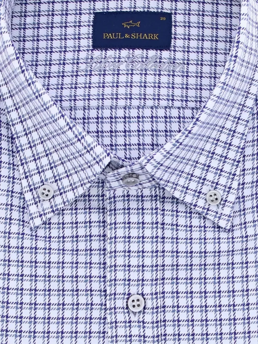Paul & Shark Overhemd met gingham ruit Blauw