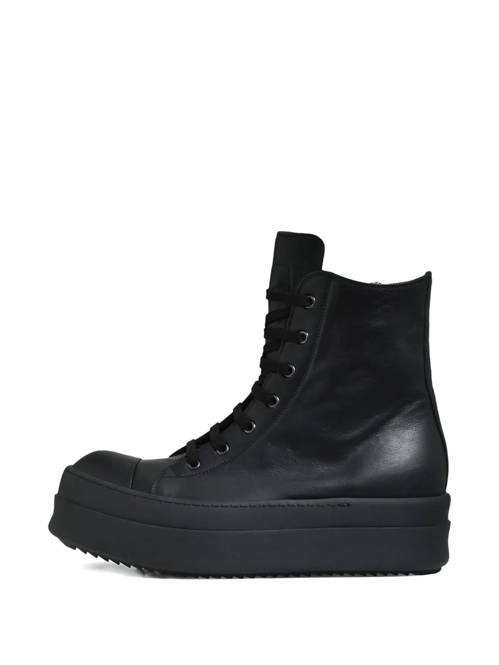 Rick Owens High-top-sneakers Mit Reissverschluss In Black