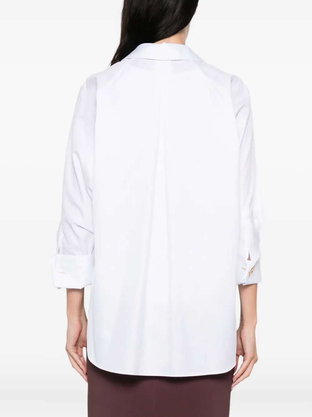 Elisabetta Franchi embellished-cuff shirt Wit