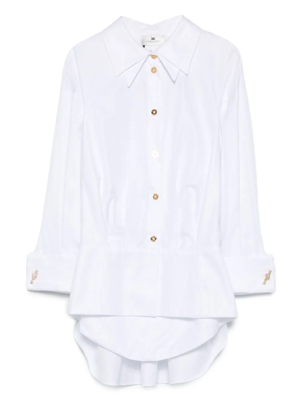 Elisabetta Franchi embellished-cuff shirt Wit