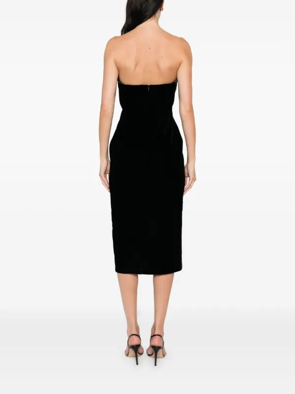 TOM FORD Strapless Midi Dress | Black | FARFETCH
