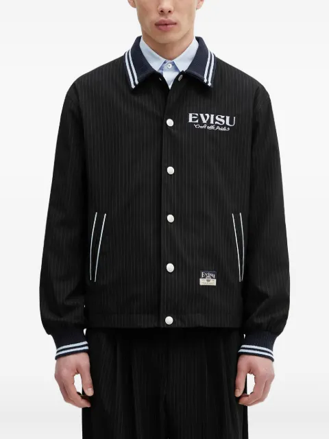 EVISU pinstripe varsity jacket