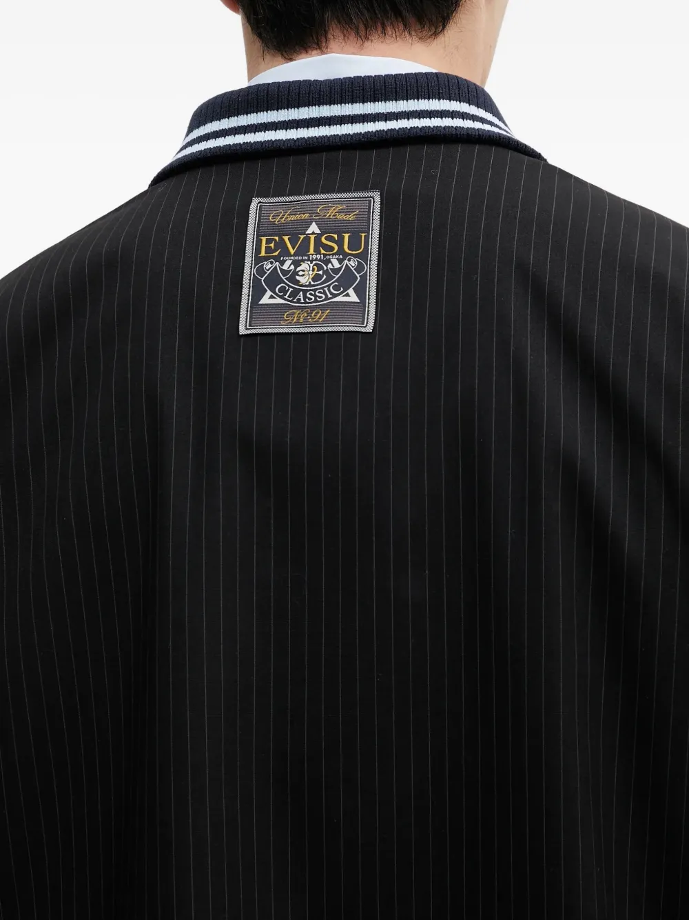 EVISU Bomberjack met krijtstreep Zwart