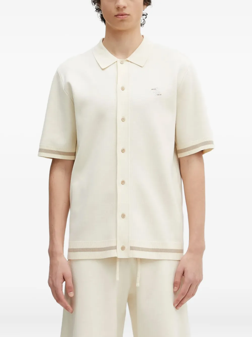 Filling Pieces knitted polo shirt Wit