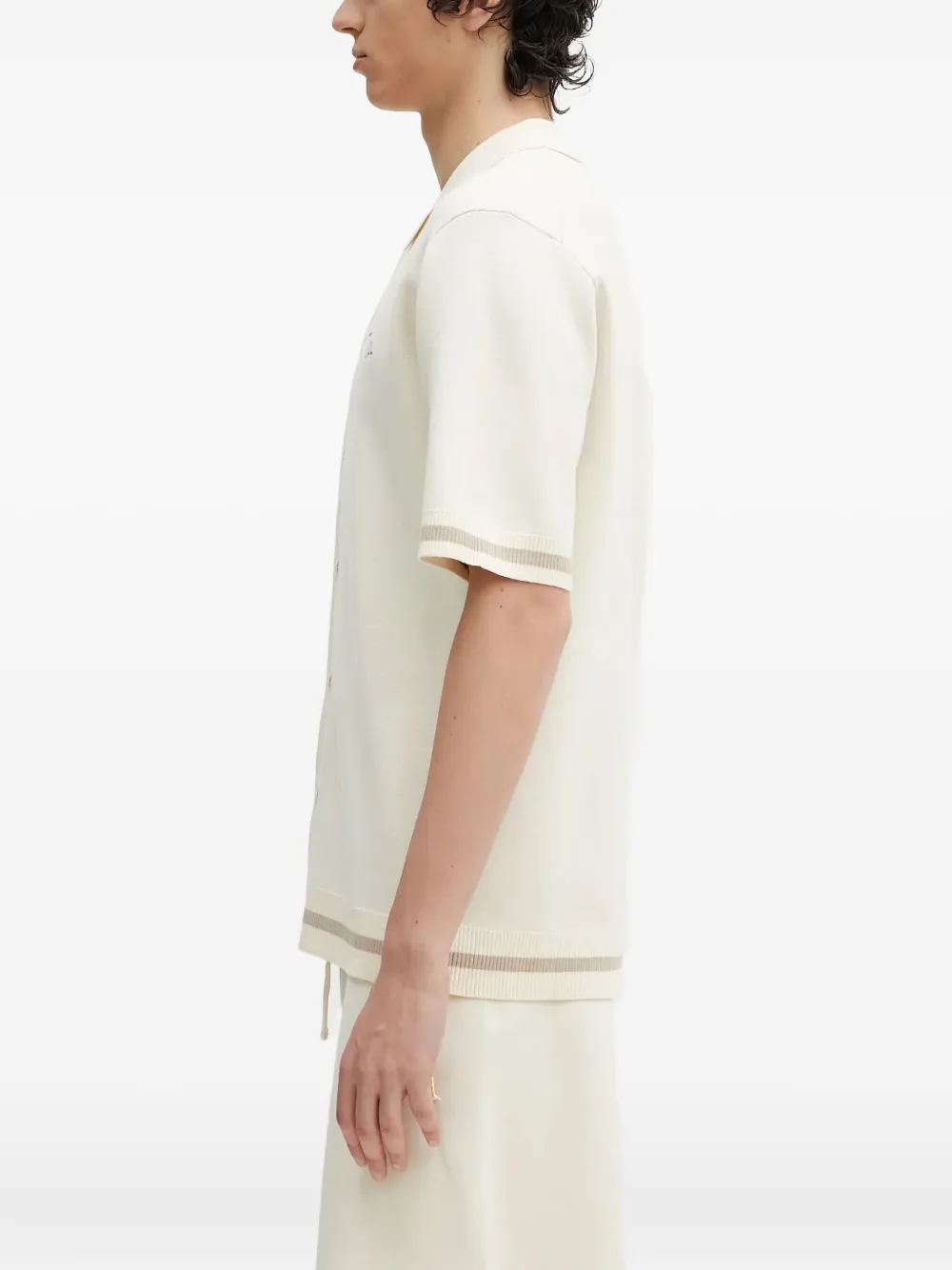Filling Pieces knitted polo shirt Wit