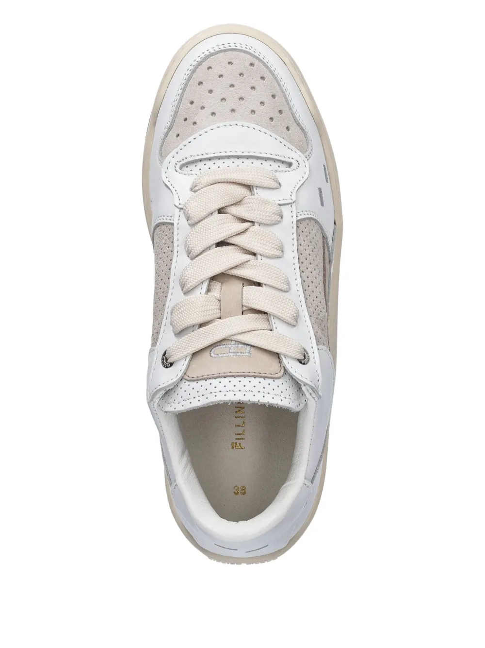 Filling Pieces Avenue Pixie perforated leather panel sneakers White