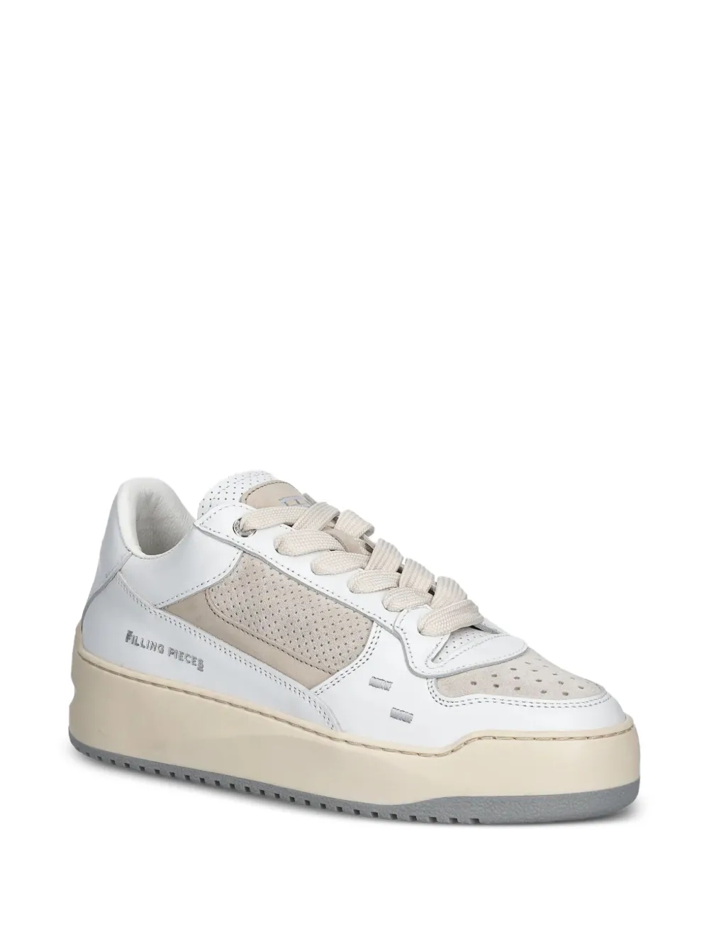 Filling Pieces Avenue Pixie sneakers met geperforeerd leren vlak - Wit