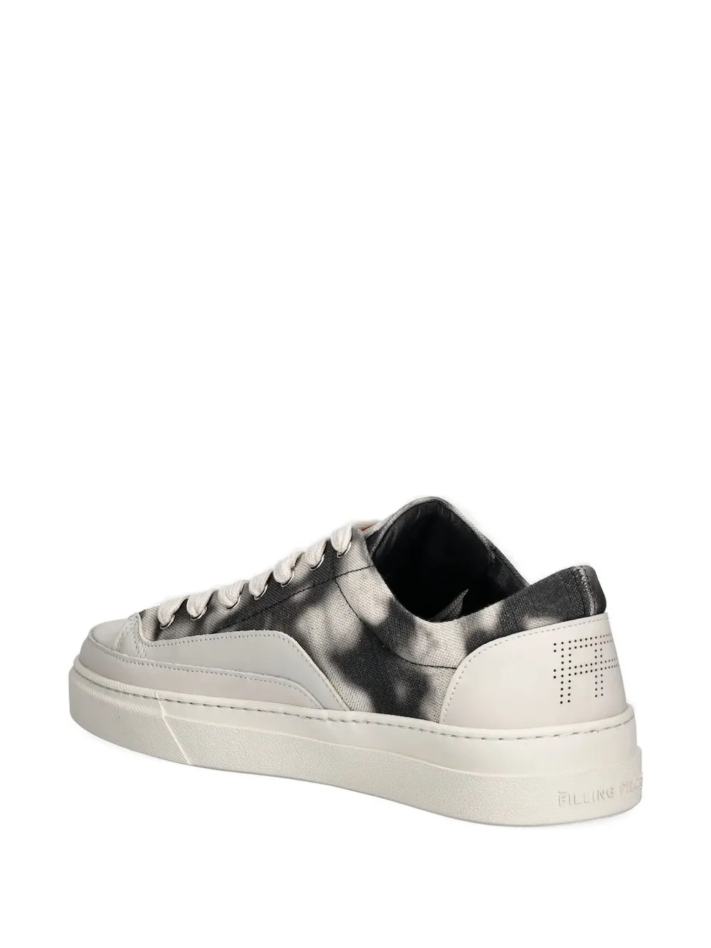 Filling Pieces Riviera Tie-dye Leather Sneakers In Black