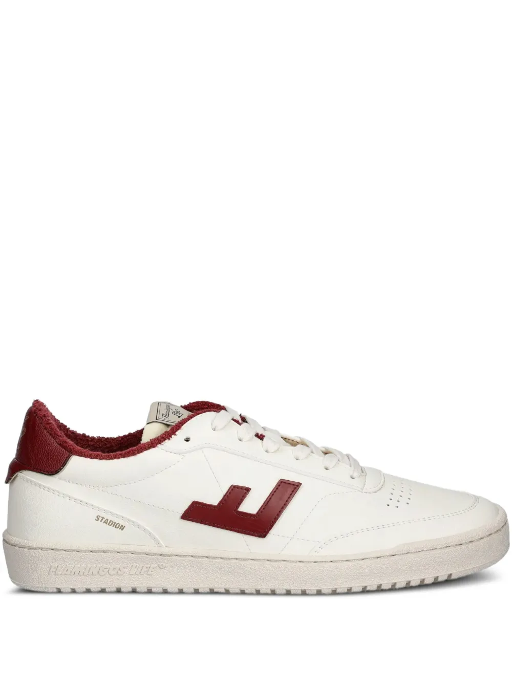 leather-panelled terry-cloth sneakers
