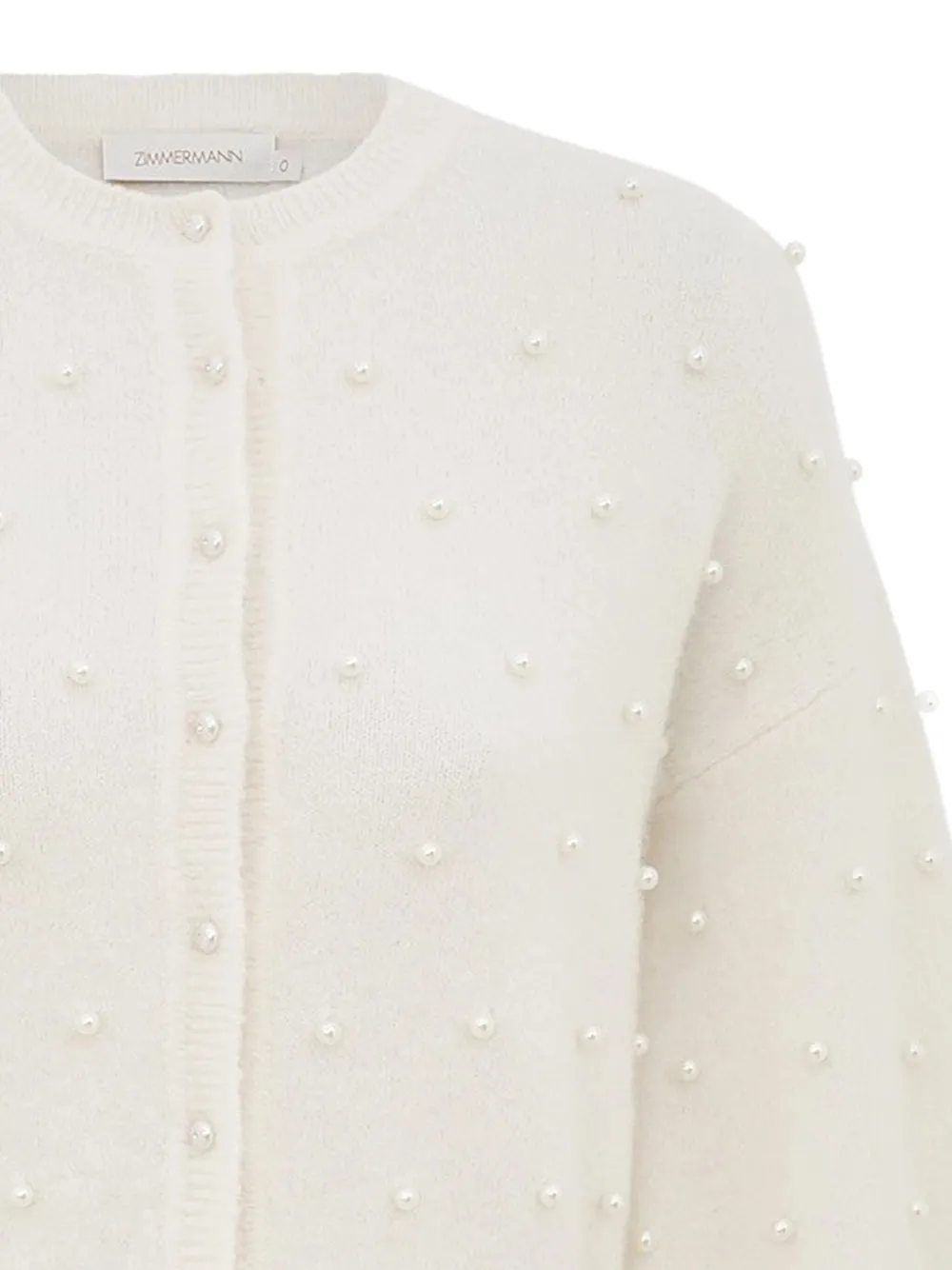  Zimmermann Pearl-embellished Cardigan - White 
