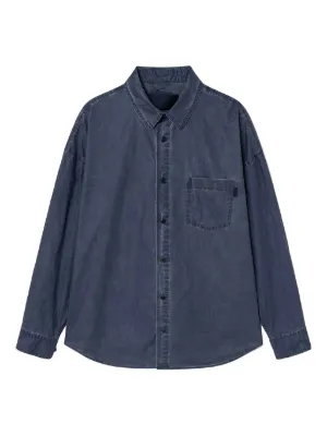 Juun.J ストライプ ドロップショルダーシャツ | ブルー | FARFETCH JP