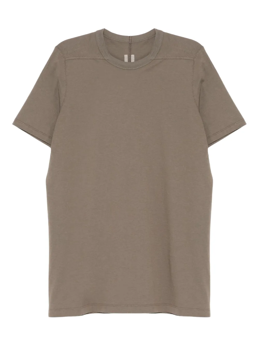 Rick Owens Rust Brown Crew Neck T-shirt With Straight Hem In Gray