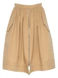 pushBUTTON two-tone shorts - Neutrals