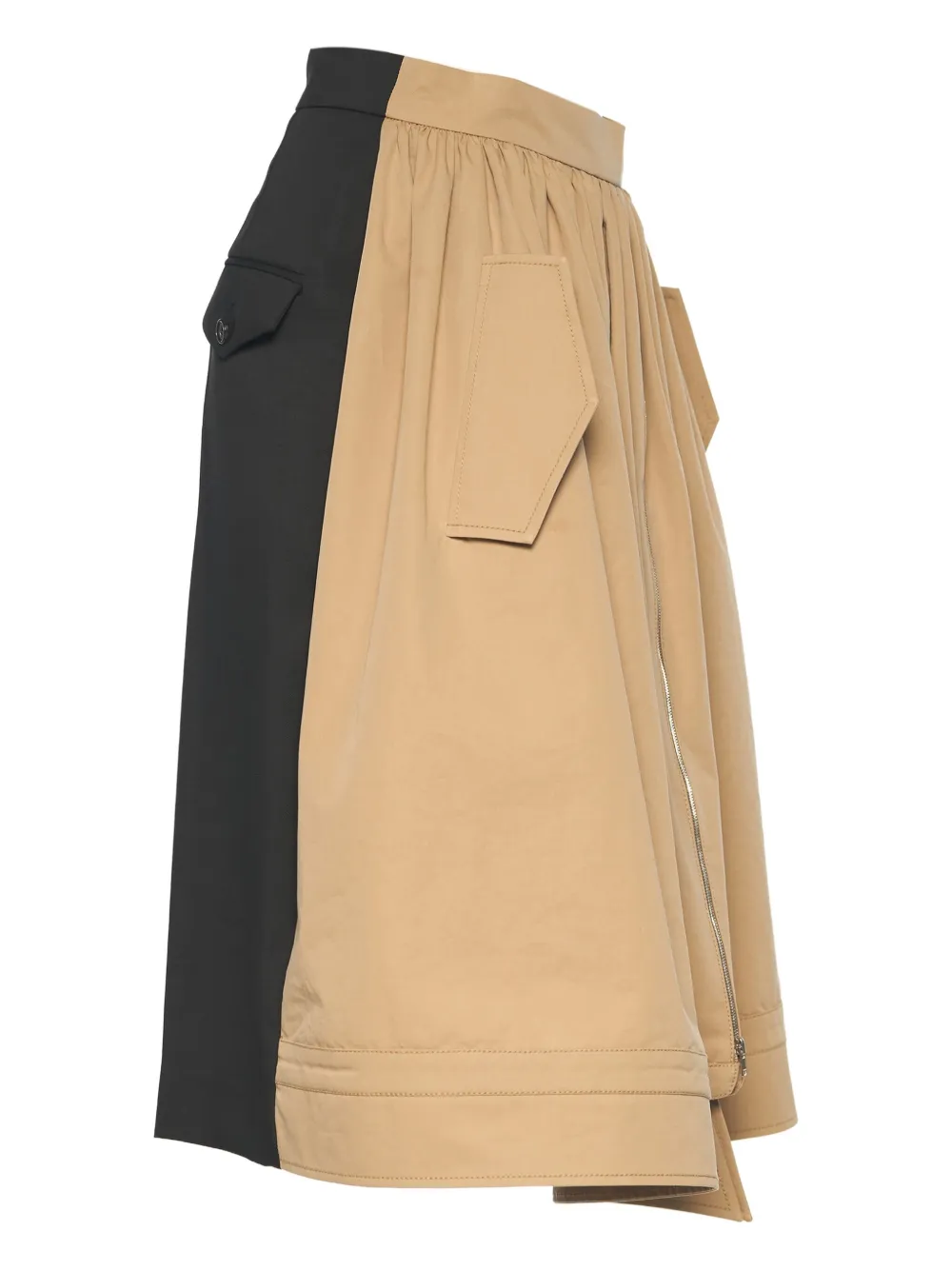 pushBUTTON Tweekleurige shorts Beige