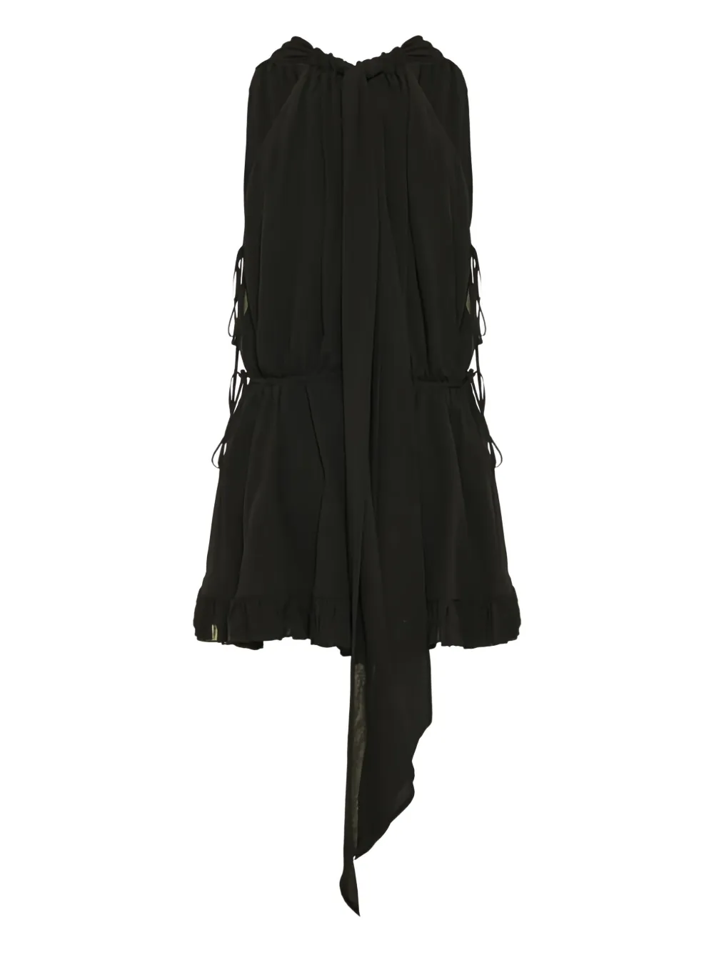 Chloé V-neck ruffled playsuit - Zwart