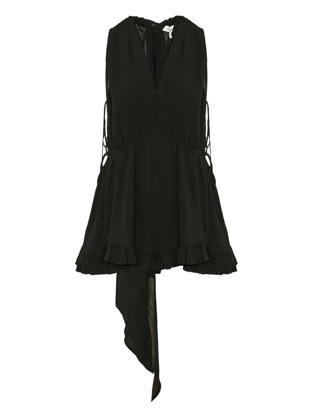 Chloé V-neck ruffled playsuit | Black | Image 1