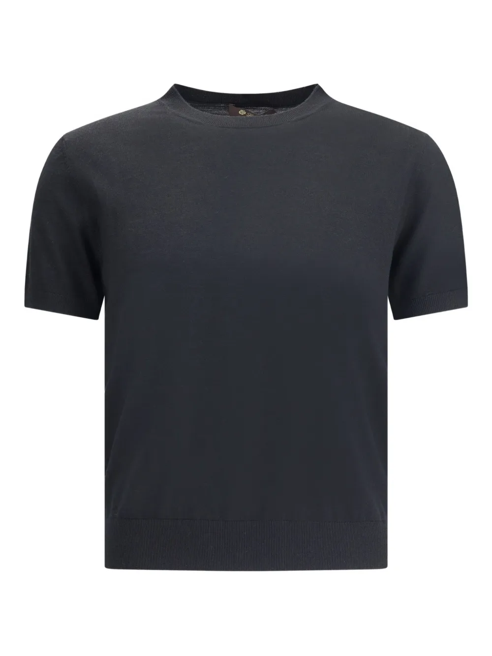 short-sleeved crew-neck knitwear