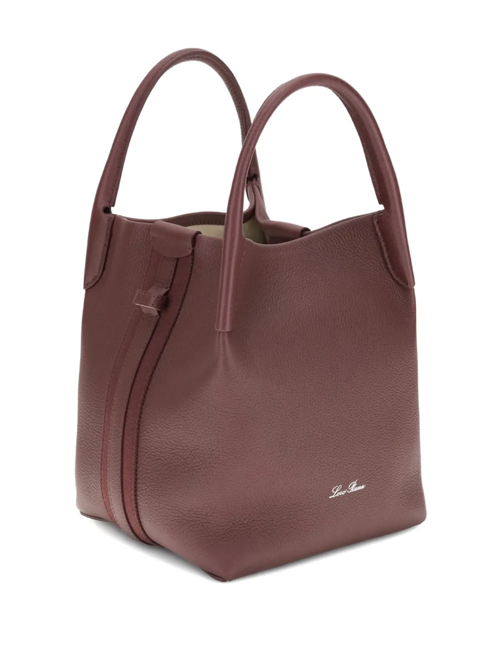 Loro Piana small Bale leather tote bag - Bruin